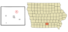 Lucas County Iowa Incorporated and Unincorporated areas Williamson Highlighted.svg