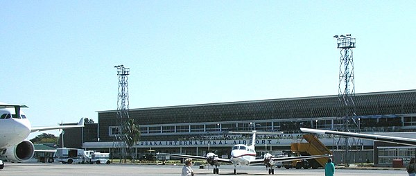 L'aéroport international de Lusaka.