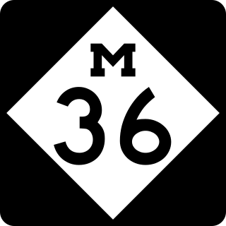 <span class="mw-page-title-main">M-36 (Michigan highway)</span> State highway in Ingham and Livingston counties in Michigan, United States