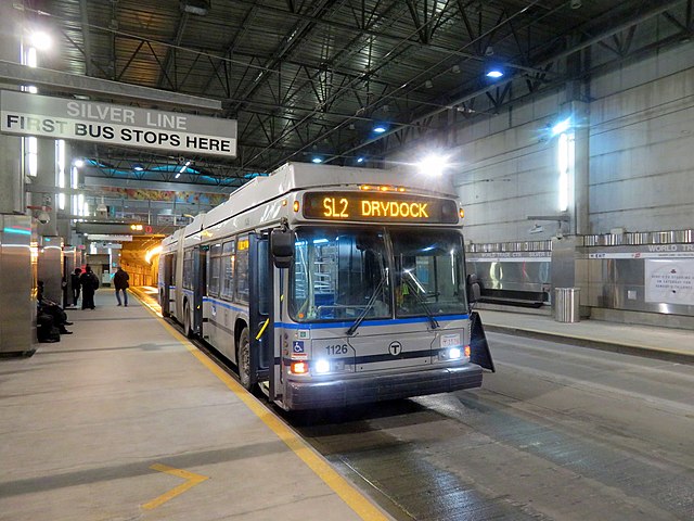World Trade Center station in the South Boston Piers Transitway
