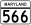 MD Route 566.svg