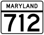 Maryland Route 712 işaretçisi