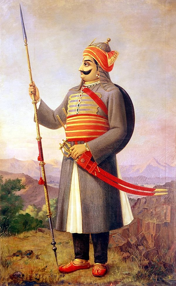 Portrait of Maharana Pratap by Raja Ravi Varma
