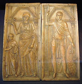 Dyptyk z kości słoniowej przedstawiający Serenę, Eucheriusa i Stylichona