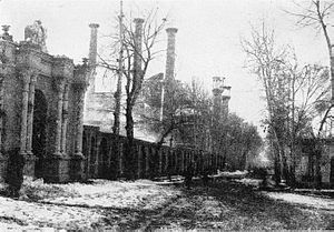 Majlis Melli and SepahSalar Mosque Cyrus Street Winter 1914.jpg