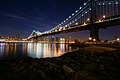 Puente de manhattan de noche