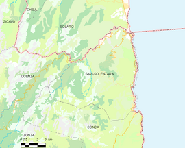 Mapa obce Sari-Solenzara