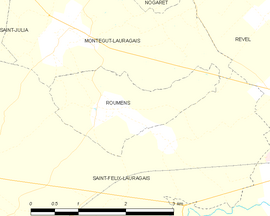 Mapa obce Roumens