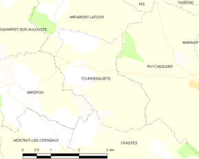 Poziția localității Tourrenquets