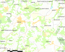 Mapa obce La Sauve