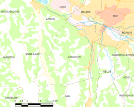 Mapa obce Jurançon