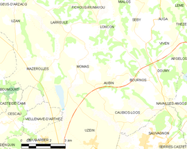 Mapa obce Momas