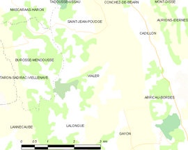 Mapa obce Vialer