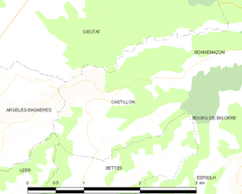 Mapa obce Castillon