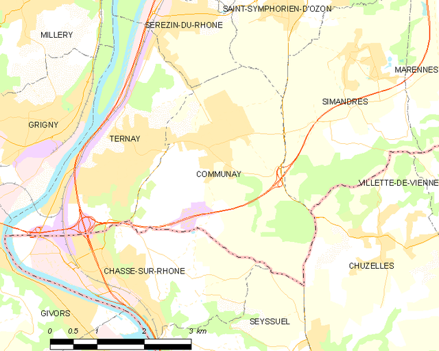 Communay - Localizazion