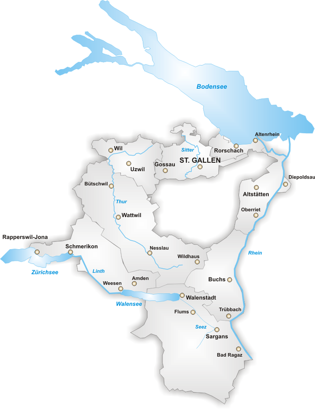 Poziția localității St. Gallen
