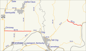 Map of Indiana State Road 70.svg