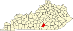 State map highlighting Russell County