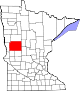 Map of Minnesota highlighting Otter Tail County.svg