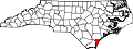 State map highlighting New Hanover County