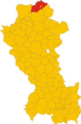 Map of comune of Lavello (province of Potenza, region Basilicata, Italy).svg