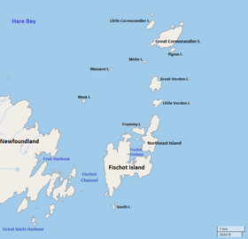 Carte des îles Fichot.