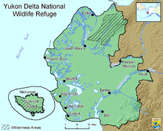 Карта национального заповедника дикой природы в дельте Юкона.png