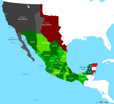 Mapa Mexico 1845. PNG