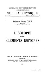Marie Curie - L’isotopie et les éléments isotopiques, 1924.pdf