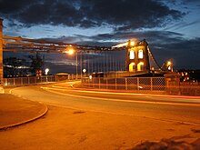 Menai Suspension Bridge in the evening Menai Bridge at dusk.jpg