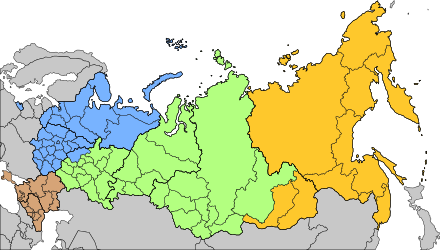 Military districts of Russia as of 2 April 2014