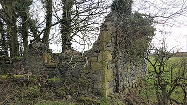 The ruins of the miller's cottage. Miller's house, Bloak Mill, North Aryshire.jpg