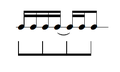 Takt 60 ("2"= 7.+ 8. Achtel Sechzehntel)