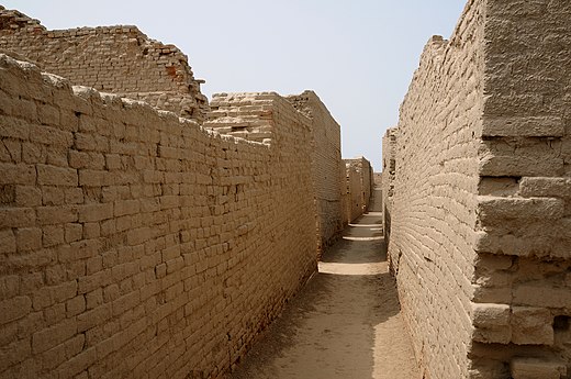 Stenen muren in Mohenjodaro