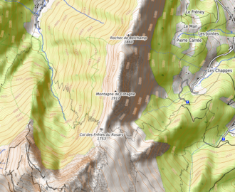 Carte topographique.