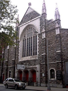 The Mother African Methodist Episcopal Zion Church in New York City is a New York City Landmark Mother African Meth Epis Zion Church in Harlem NYC.jpg