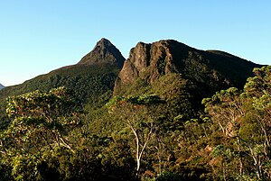 Mount Gould (left) and The Minotaur from the north