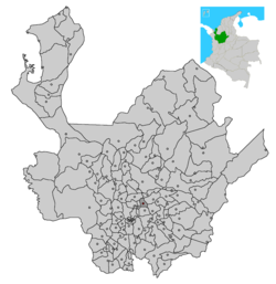 Location of the municipality and town of Girardota in the Antioquia Department of Colombia