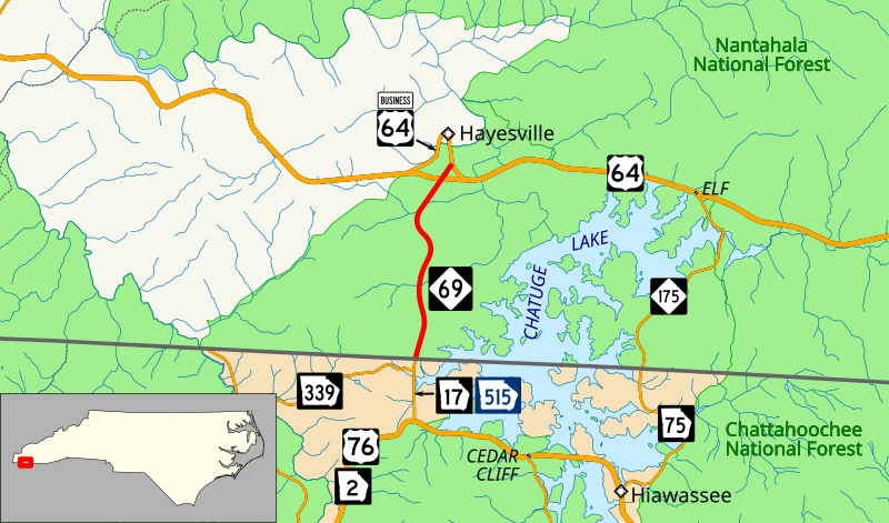 Clay County Nc Gis Mapping North Carolina Highway 69 - Wikipedia