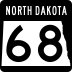 North Dakota Highway 68 marker