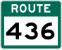 Route 436 Schild