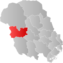 Lage der Kommune in der Provinz Telemark