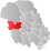 Tokke markert med rødt på fylkeskartet