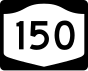 New York State Route 150 marker