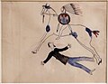 Nord o sud dakota, hunkpapa lakota, disegno da libro mastro, forse da toro seduto, 1900 ca. 01.jpg