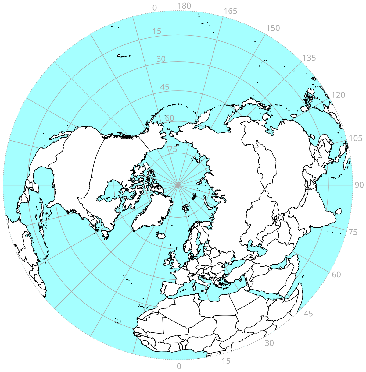 In which hemisphere is Africa located?