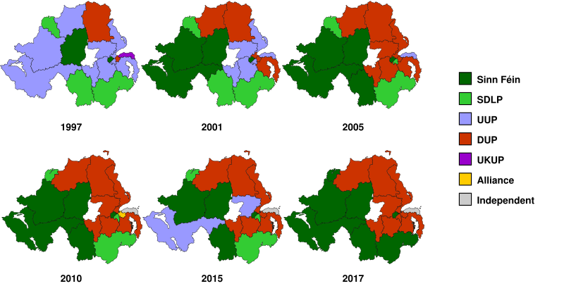 Northern Ireland election seats 1997-2017.svg