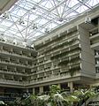 An interior view of Orlando International Airport showing the on-site hotel rooms