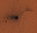 Impact scar of Schiaparelli on the Martian surface