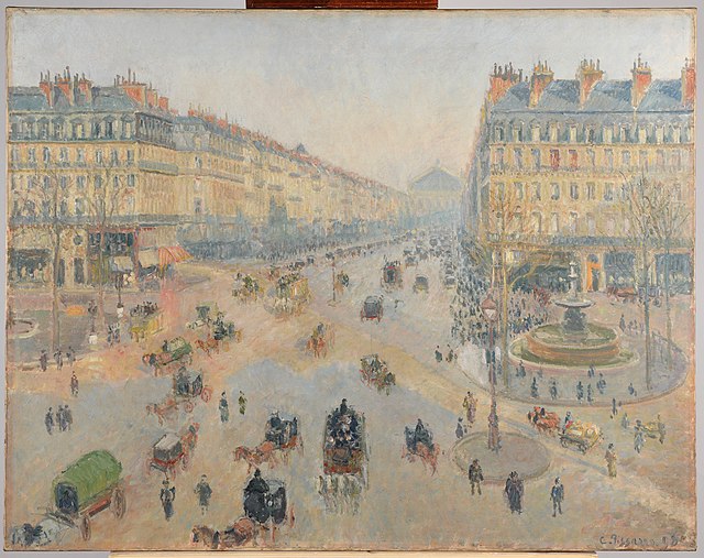 The Avenue de l'Opéra, one of the new boulevards created by Napoleon III and Baron Haussmann